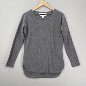 Maxi Studio Cashmere Sweater Womens Md Gray 2 Ply Long Sleeve Soft Minimalist